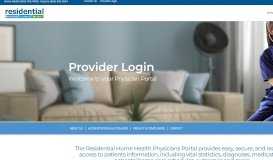 
							         Provider Login - Welcome to your Physician Portal								  
							    
