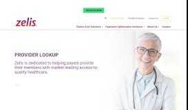 
							         Provider Lookup - Zelis Healthcare								  
							    