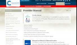
							         Provider Manual - CountyCare								  
							    