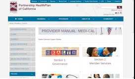 
							         Provider Manual: Medi-Cal - Partnership HealthPlan of California								  
							    