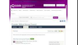 
							         Provider: Milton Keynes Council - CQC								  
							    