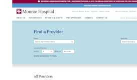 
							         Provider Network - Monroe Hospital								  
							    