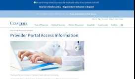 
							         Provider Portal Access Information | Covenant Health								  
							    