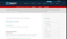 
							         Provider Portal | Beacon Health Options								  
							    