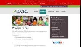 
							         Provider Portal - Child Care Resource Center								  
							    
