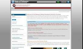 
							         Provider Portal - Delaware Medical Assistance Portal > Home								  
							    