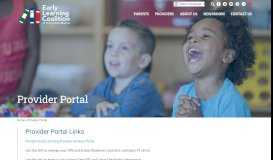 
							         Provider Portal | Early Learning Coalition								  
							    