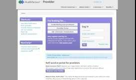 
							         Provider portal - HealthPartners								  
							    
