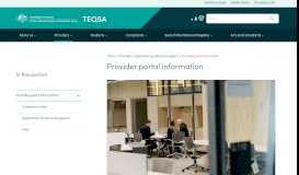 
							         Provider portal information | Tertiary Education Quality and Standards ...								  
							    