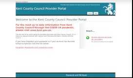 
							         Provider Portal - Kent County Council								  
							    