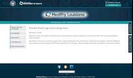 
							         Provider Portal Login and Linking Issues - Louisiana Department of ...								  
							    