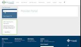 
							         Provider Portal - MyHealth Access Network								  
							    