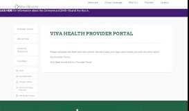 
							         Provider Portal - VIVA Health								  
							    