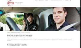 
							         Provider Requirements | Transportation Providers | CTS Transit								  
							    