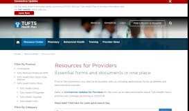 
							         Provider Resource Center | Tufts Health Plan								  
							    