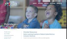 
							         Provider Resources | Early Learning Coalition								  
							    