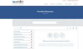 
							         Provider Resources - MedPOINT Management								  
							    