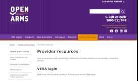 
							         Provider resources | Open Arms - Veterans & Families Counselling								  
							    