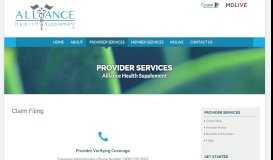 
							         Provider Services - Alliance Health Supplement								  
							    