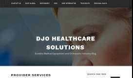 
							         Provider Services Portal Invitation | DJO Healthcare Solutions								  
							    