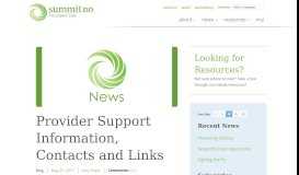 
							         Provider Support Information, Contacts and Links | Summit County ...								  
							    