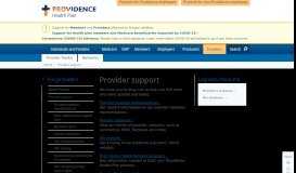 
							         Provider Support - Providence Health Plan								  
							    