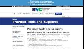 
							         Provider Tools - HRA - NYC.gov								  
							    