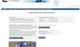 
							         Provider Training - Alaska Medical Assistance Health Enterprise Portal								  
							    