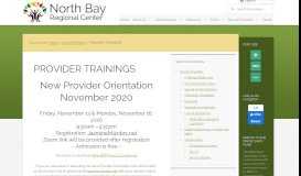 
							         provider trainings - North Bay Regional Center								  
							    