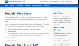 
							         Provider Web Portal - Health Network One								  
							    