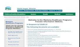 
							         Provider website www.medicaidprovider.mt.gov - Montana.gov								  
							    