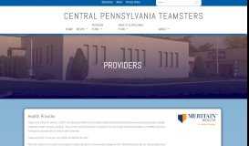 
							         Providers | CENTRAL PENNSYLVANIA TEAMSTERS								  
							    