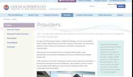 
							         Providers - CHCWM - Cancer & Hematology Centers of West Michigan								  
							    