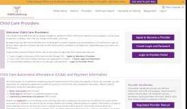 
							         Providers - ChildCareGroup's Child Care Assistance Customer Portal								  
							    