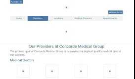 
							         Providers - Concorde Medical Group								  
							    