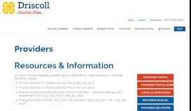 
							         Providers | Driscoll Health Plan								  
							    