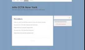 
							         Providers | Info CCTA New York								  
							    