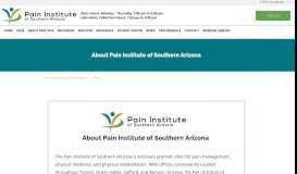 
							         Providers - Pain Institute of Southern Arizona								  
							    