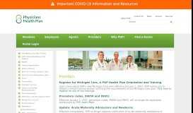 
							         Providers - Physicians Health Plan								  
							    