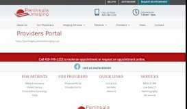 
							         Providers Portal - Peninsula Imaging								  
							    