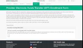 
							         Providers | Provider Electronic Funds Transfer (eft ... - EMI Health								  
							    