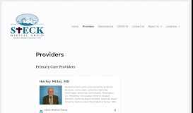 
							         Providers - Steck Medical Group								  
							    