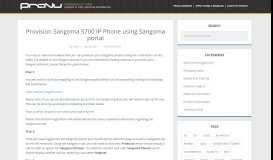 
							         Provision Sangoma S700 IP Phone using Sangoma portal – ProVu Blog								  
							    