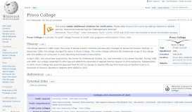 
							         Provo College - Wikipedia								  
							    