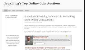 
							         Proxiblog's Top Online Coin Auctions | Reviews of best practices on ...								  
							    