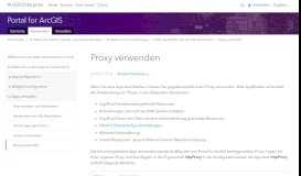 
							         Proxy verwenden—Portal for ArcGIS (10.3 und 10.3.1) | ArcGIS ...								  
							    