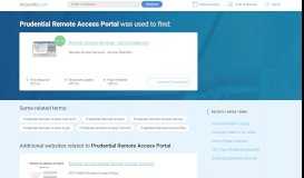 
							         Prudential Remote Access Portal at top.accessify.com								  
							    