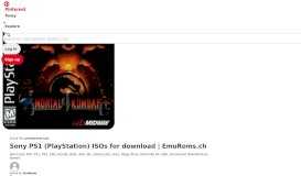 
							         PS1 ISOs for download | Portal Roms | Plays | Mortal kombat 4, Mortal ...								  
							    