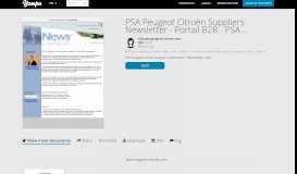
							         PSA Peugeot Citroën Suppliers Newsletter - Portail B2B - PSA ...								  
							    