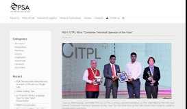
							         PSA's CITPL Wins “Container Terminal Operator of the Year ...								  
							    